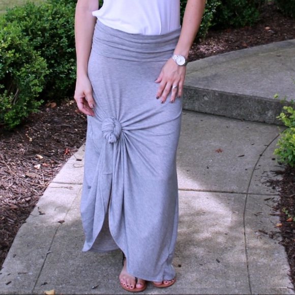 LuLaRoe Dresses & Skirts - LuLaRoe Heather Gray Solid Maxi Skirt